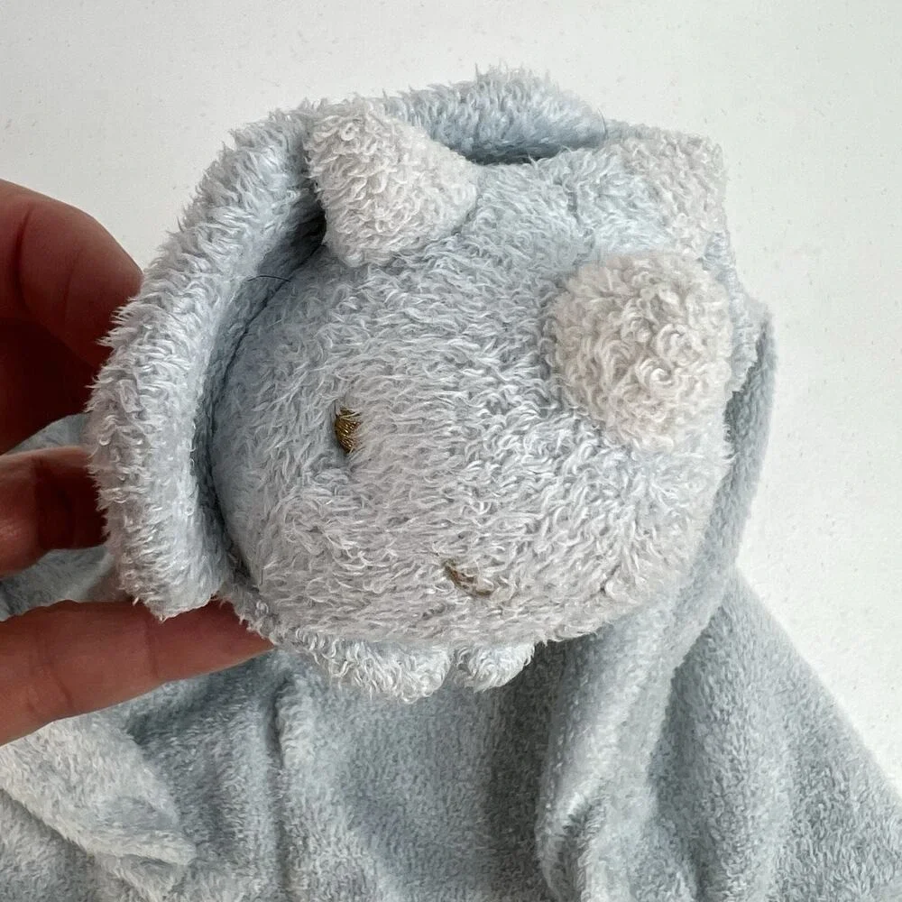 Angel Dear Blue Dino Dinosaur Soft Plush Security Blanket Lovey Knot Knotted‎